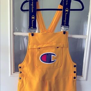 Champion yellow overall jogger material
